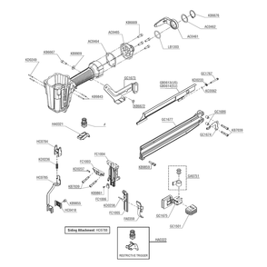 Fig-1 Diagram and Parts List for 9Y0001N Senco Nailer