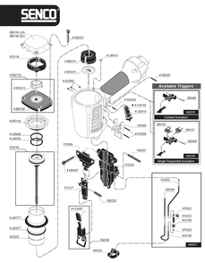 Fig-0 Diagram and Parts List for 9P0002N Senco Nailer