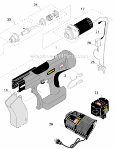 Page B Diagram and Parts List for  Senco Electric Drill