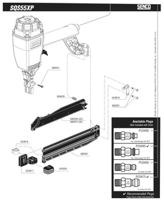 Diagram 1 Diagram and Parts List for 660101N Senco Nailer