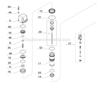 Page A Diagram and Parts List for  Senco Nailer