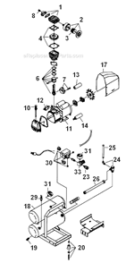 Page A Diagram and Parts List for  Senco Compressor