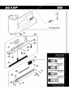 Part Location Diagram of GB0104 Senco Housing