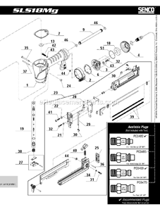 Part Location Diagram of BC0701 Senco Washer