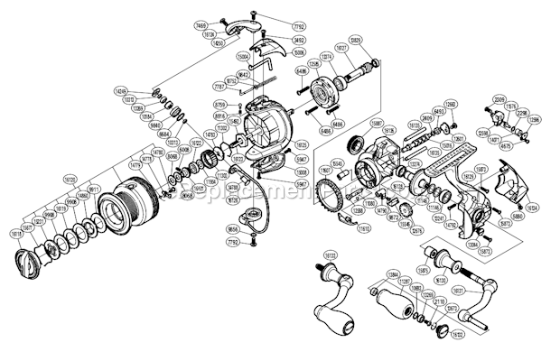 Page A Diagram and Parts List for  Shimano Spinning Reels