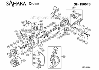 Page A Diagram and Parts List for  Shimano Spinning Reels