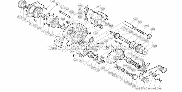 Part Location Diagram of 10BHT Shimano Pawl Cap