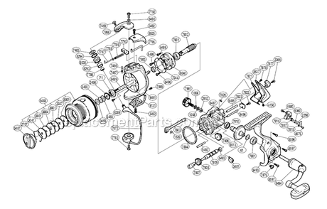 Part Location Diagram of 104VX Shimano Ball Bearing
