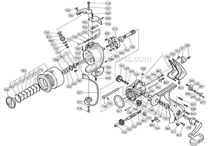 Page A Diagram and Parts List for  Shimano Spinning Reels