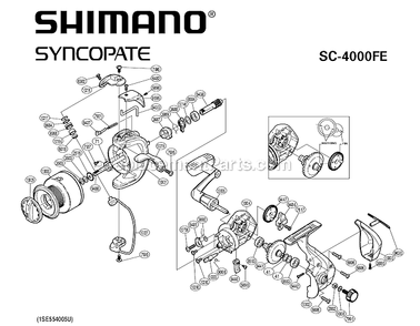 Part Location Diagram of 10DF2 Shimano Bail Arm