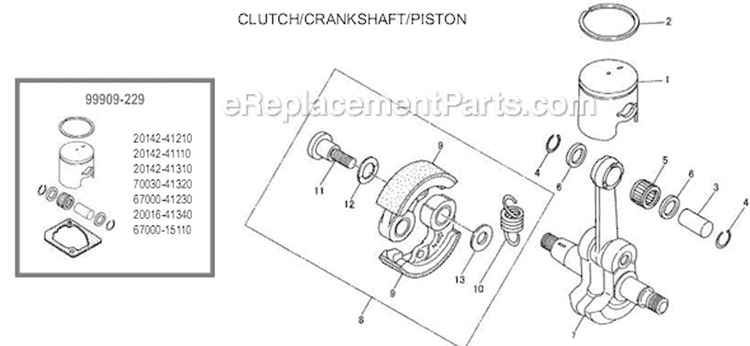 Page C Diagram and Parts List for After S/N 4100001 Shindaiwa Trimmer