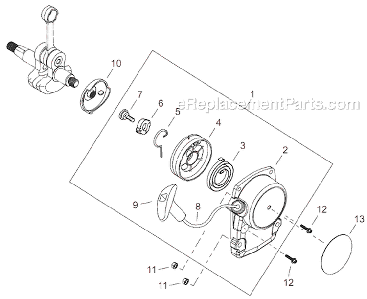Page D Diagram and Parts List for  Shindaiwa Hedge Trimmer