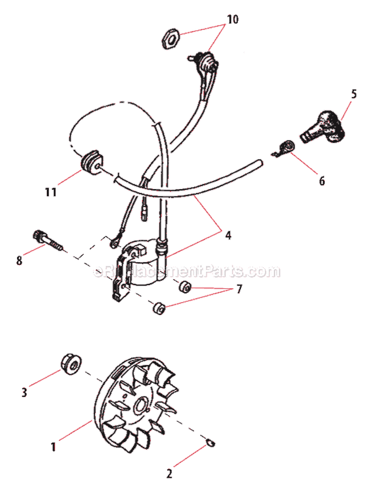 Page E Diagram and Parts List for  Shindaiwa Leaf Blower / Vacuum