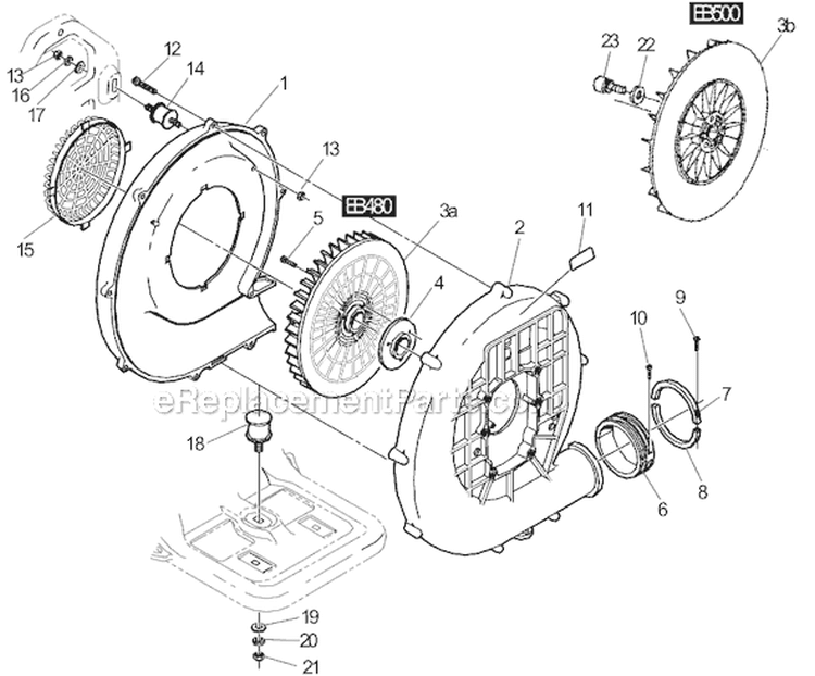Page I Diagram and Parts List for  Shindaiwa Leaf Blower / Vacuum