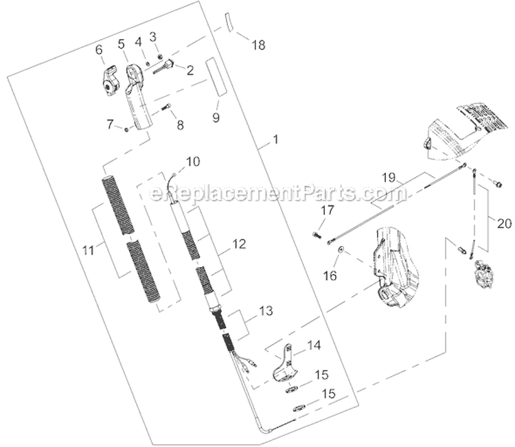 Page J Diagram and Parts List for  Shindaiwa Leaf Blower / Vacuum
