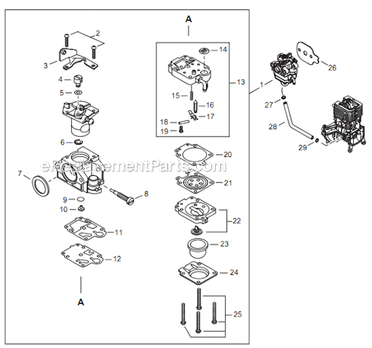 Page I Diagram and Parts List for T16011001001 - T16011999999 Shindaiwa Water Pump