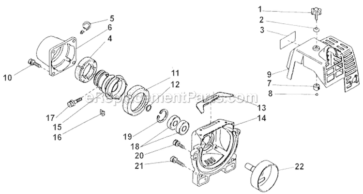 Fan Cover Diagram and Parts List for  Shindaiwa Edger
