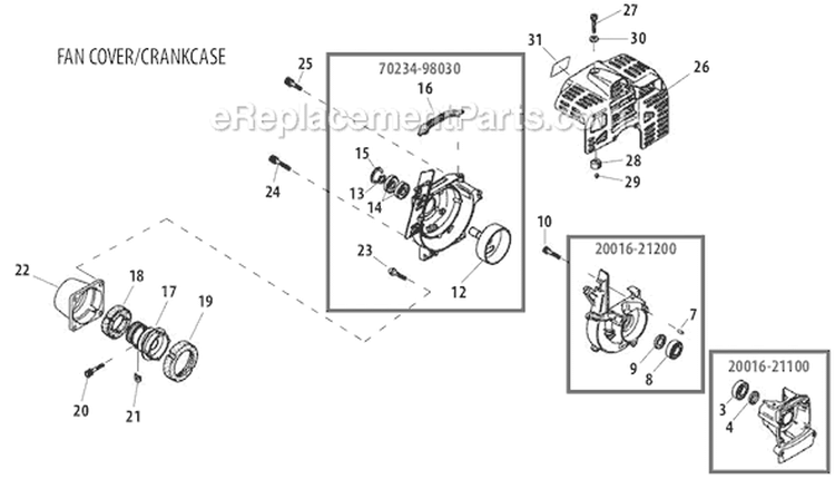 Page B Diagram and Parts List for  Shindaiwa Trimmer