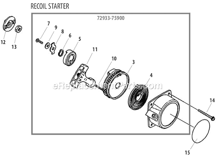 Page E Diagram and Parts List for  Shindaiwa Trimmer