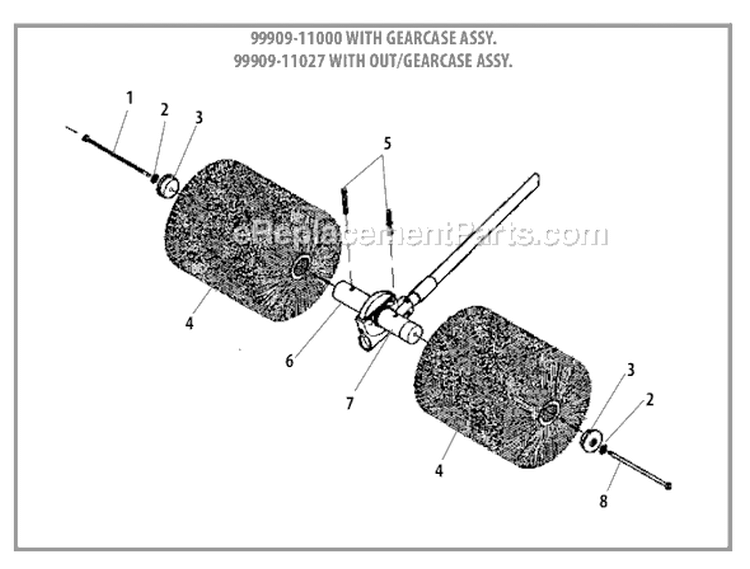 Page K Diagram and Parts List for  Shindaiwa Power Broom