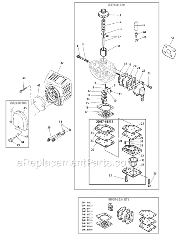 Page M Diagram and Parts List for  Shindaiwa Power Broom