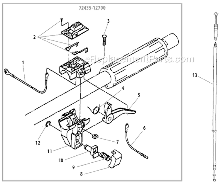 Page I Diagram and Parts List for  Shindaiwa Power Broom