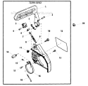 Brake, Clutch Cover Diagram and Parts List for  Shindaiwa Chainsaw
