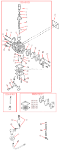 Page M Diagram and Parts List for  Shindaiwa Brush Cutter