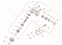 K - Gear case Diagram and Parts List for  Shindaiwa