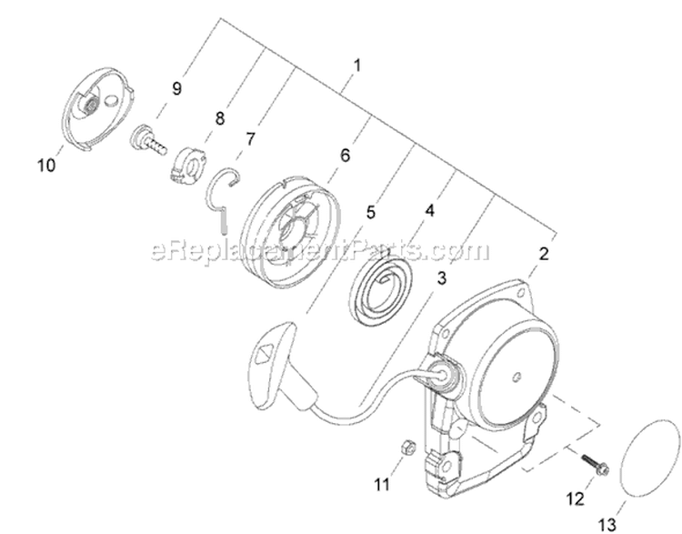 Page G Diagram and Parts List for  Shindaiwa Trimmer