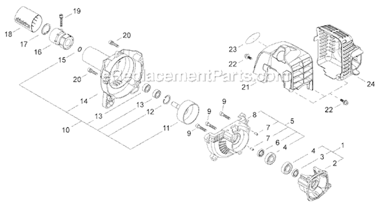 Page B Diagram and Parts List for T242 EVC Shindaiwa Trimmer