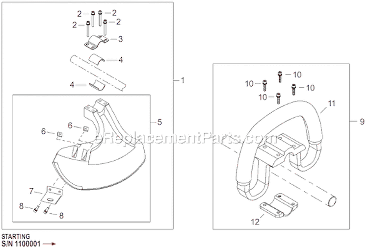 Page O Diagram and Parts List for  Shindaiwa Trimmer