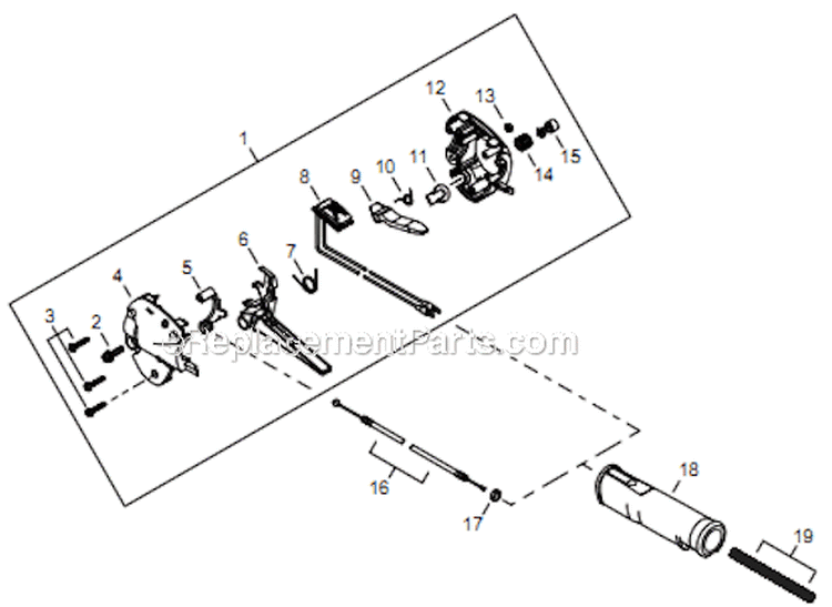 Page M Diagram and Parts List for T14712001001 - T14712999999 Shindaiwa Trimmer