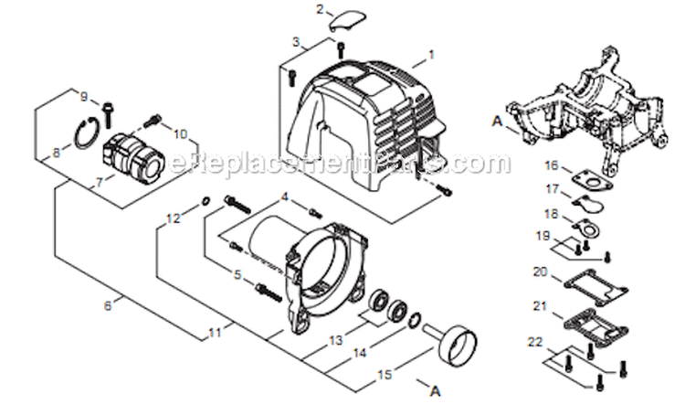 Page B Diagram and Parts List for T14712001001 - T14712999999 Shindaiwa Trimmer