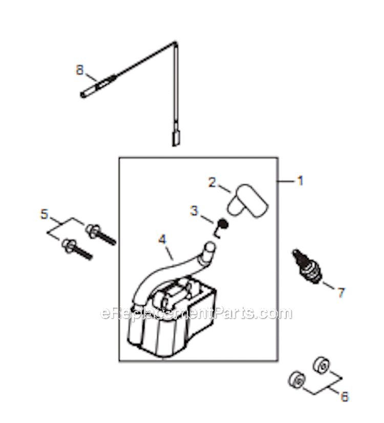 Page F Diagram and Parts List for T14712001001 - T14712999999 Shindaiwa Trimmer