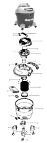 Part Location Diagram of 3753000 Shop-Vac Handle