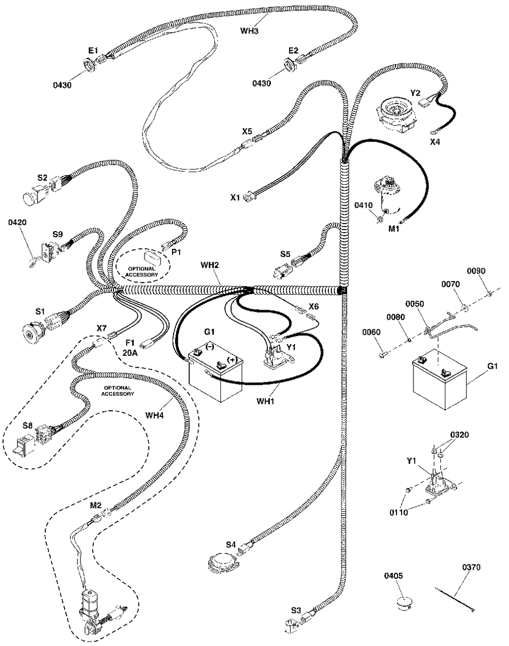 Electrical Group Diagram and Parts List for  Simplicity Lawn Tractor