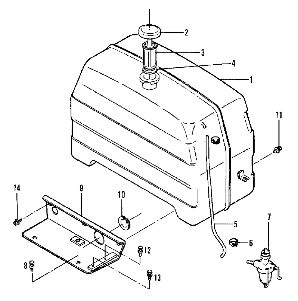 Fuel Tank Group (3486i36) Diagram and Parts List for 2097151 Simplicity Lawn Tractor