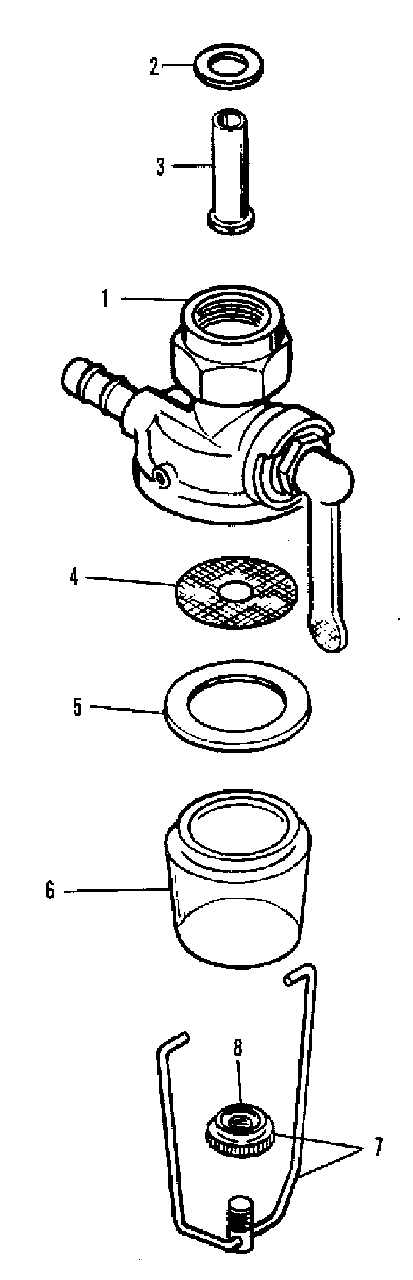 Fuel Filter Group (3486i21) Diagram and Parts List for 2097151 Simplicity Lawn Tractor