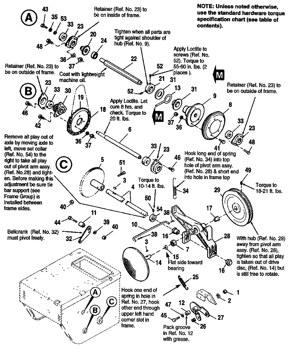 Traction Drive Group Diagram and Parts List for 1691900 Simplicity Snow Blower