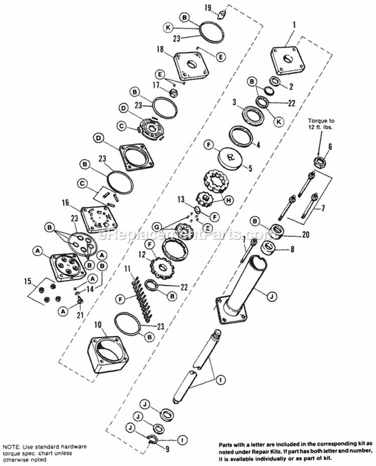 Steering Unit Group Power Diagram and Parts List for  Simplicity Lawn Tractor