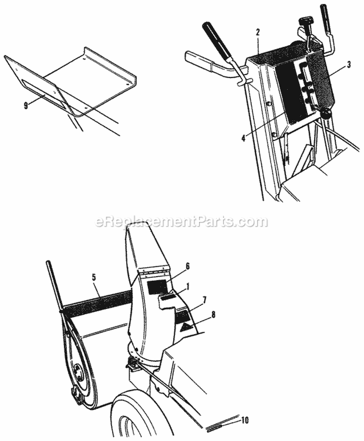 Decal Group Diagram and Parts List for  Simplicity Snow Blower