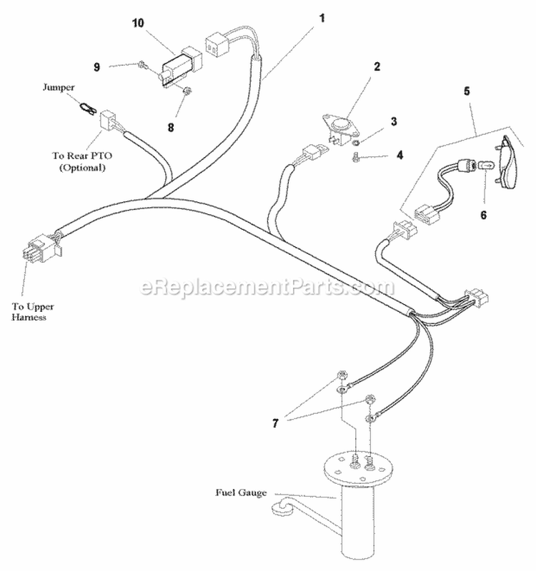Electrical Group - Lower Harness - All Models (L985109) Diagram and Parts List for  Simplicity Lawn Tractor