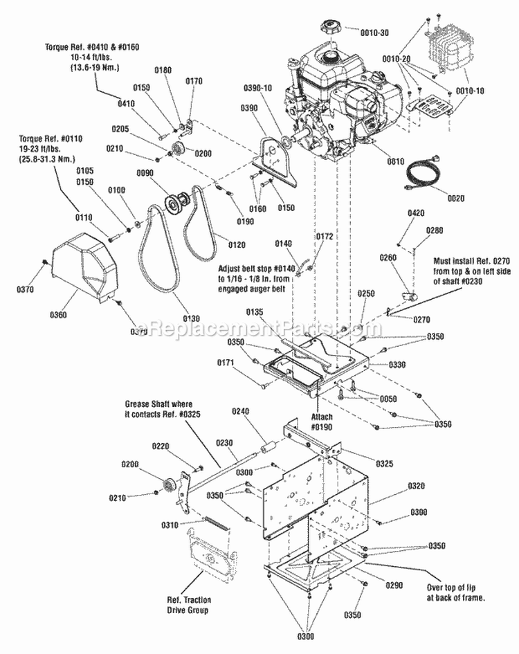 Engine  Frame Group - 9Tp (2989654 2989692) Diagram and Parts List for  Simplicity Snow Blower