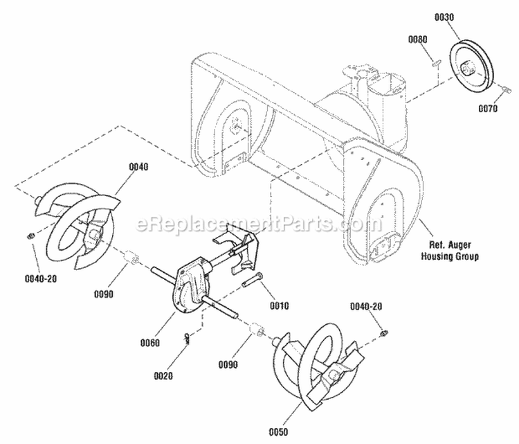 Auger Drive Group - Medium Duty (2988382) Diagram and Parts List for  Simplicity Snow Blower
