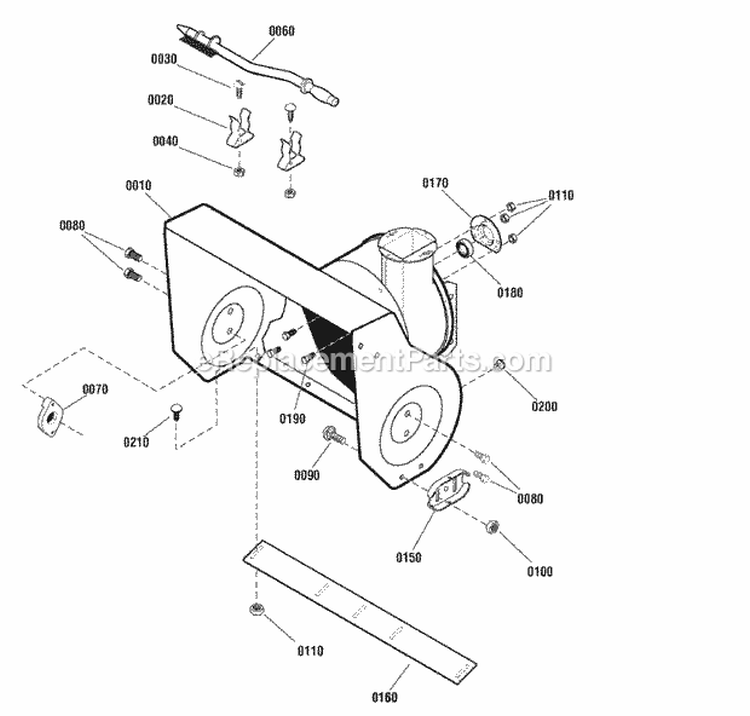 Auger Housing Group (2988669) Diagram and Parts List for  Simplicity Snow Blower