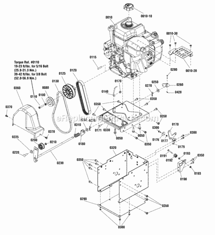 Engine_And_Frame_Group_-_115Tp_2990803 Diagram and Parts List for  Simplicity Snow Blower