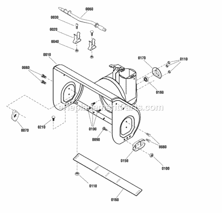 Auger_Housing_Group_299121929912232991651 Diagram and Parts List for  Simplicity Snow Blower