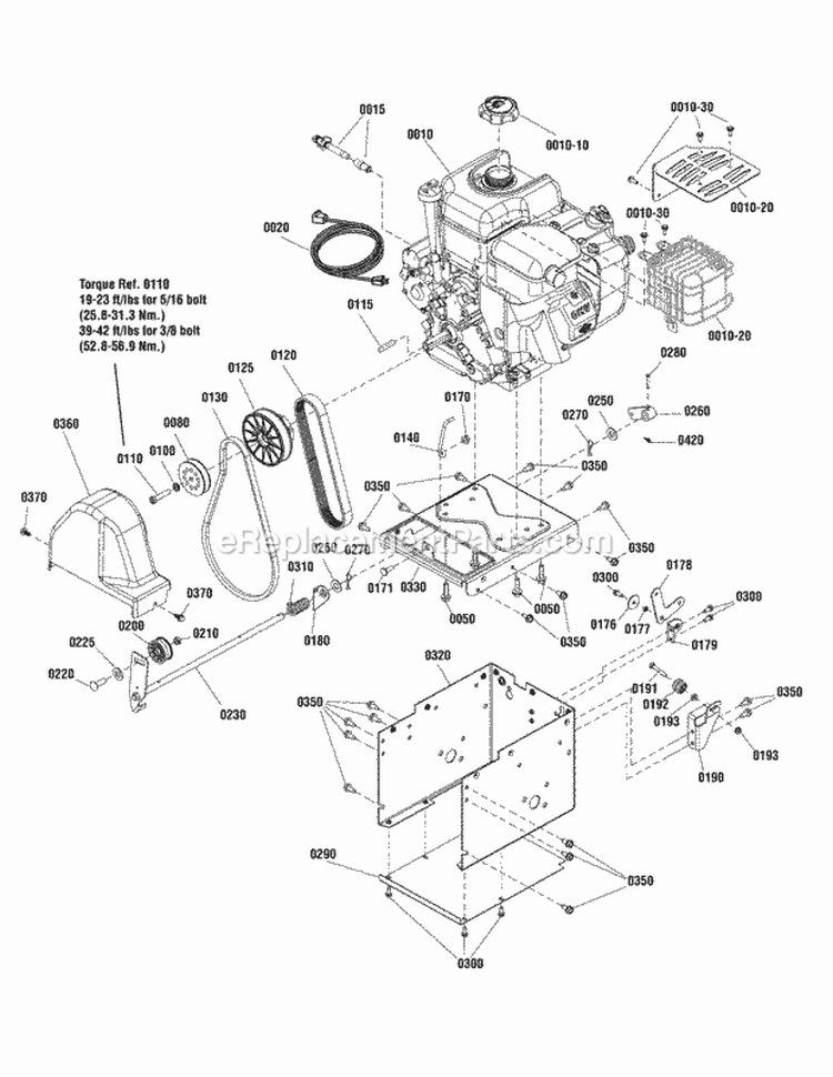 Engine  Frame Group - 115Tp 145Tp  165Tp (2990502 2990567 2990570 2990567) Diagram and Parts List for  Simplicity Snow Blower