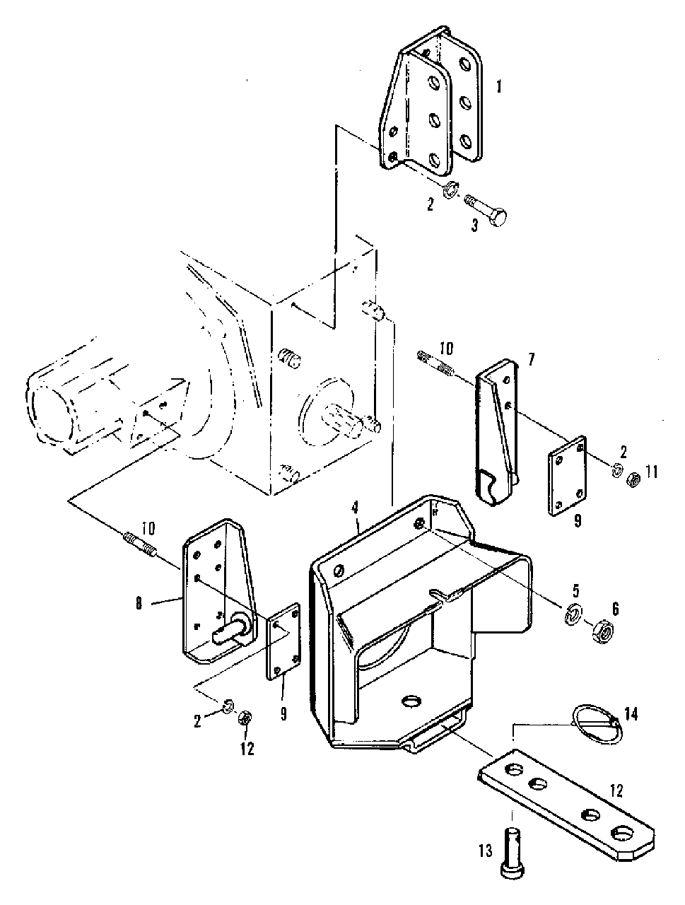 Drawbar Group (3486i64) Diagram and Parts List for 2097151 Simplicity Lawn Tractor